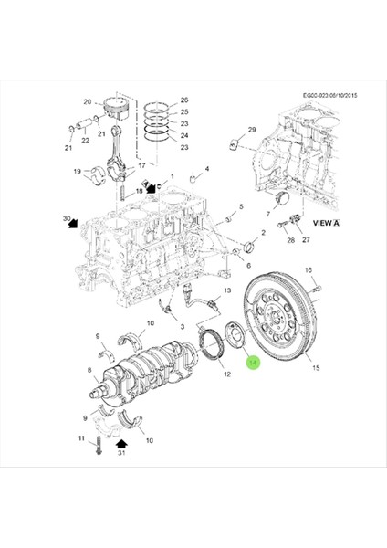 Krank Mili Sinyal Plakası 55574781 55561766 616214 616348 Chevrolet Cruze Aveo Sonic Opel Astra Mokka Yeni (Yurt Dışından) modelleri