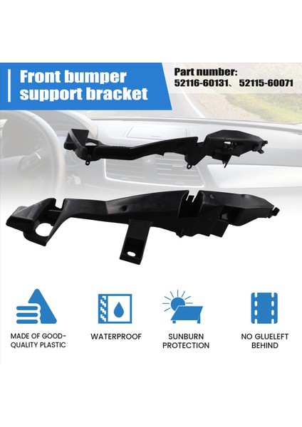 1 Çift Ön Tampon Destek Braketi 52116-60131 52115-60071 Toyota Land Cruiser Prado 120 2002-2009 (Yurt Dışından) fırsatları