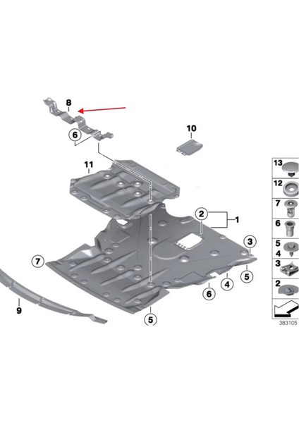 Bmw 1 Serisi F20 F30 Oto Parçaları Için Yeni Li Araç Motor Alt Kapak Braketi Yuanbao Işın Braketi 51757309591 (Yurt Dışından) indirimleri