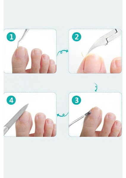 Pazlanmaz Çelik 4 Parça Tırnak Eti Makası Törpü Manikür Et Pensi Seti CIN648KR fırsatları