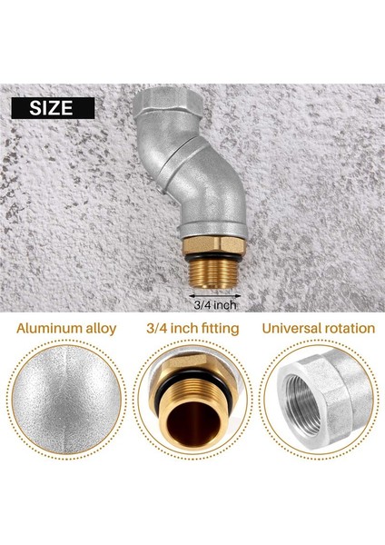 3/4 Inç Yakıt Hortusu Döner 360 Yakıt Nozumu Için Dönen Konektör Çok Düzlemli Yakıt Düzlemi Döner (Yurt Dışından)