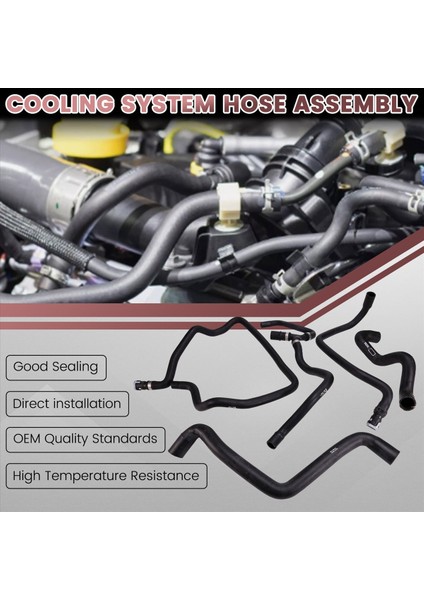 5pcs/set Araba Radyatör Soğutma Sistemi Hortumu 1754838 7M51-8274-JC Ford Focus 2012-2018 Soğutucu Su Borusu 7M51-8274-JB (Yurt Dışından) indirimleri