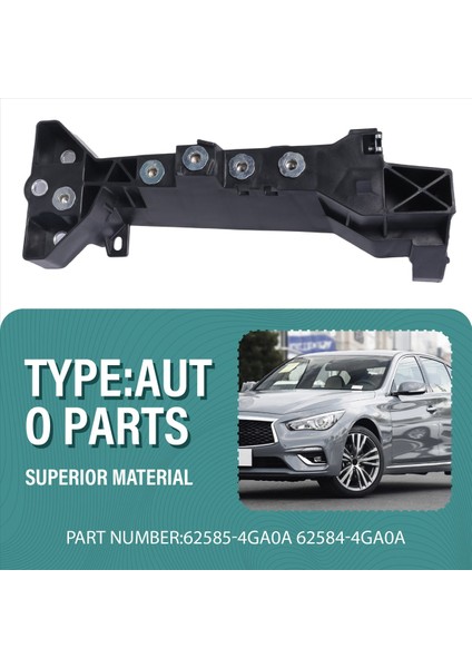 1 Çift Motor Radyatör Çerçevesi Destek Braketi 62585-4GA0A 62584-4GA0A Infiniti Q50 Q60 (Yurt Dışından) indirimleri