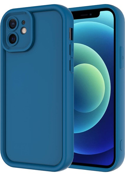 Apple iPhone 12 Kılıf Kamera Korumalı Senk Ananas Kapak-Koyu Yeşil