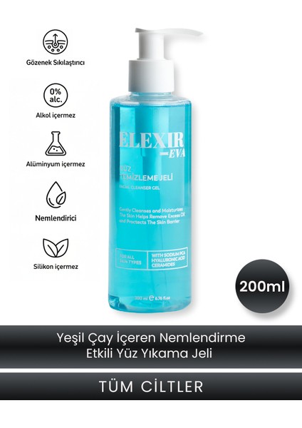 Arındırıcı Yüz Yıkama Jeli – Gözenek Temizleyici & Cilt Dengeleyici Bitkisel Formül – 200 ml