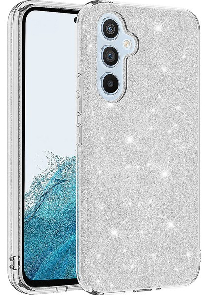 Galaxy A14 Kılıf Senk Shining Silikon-Gümüş