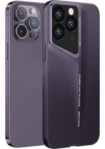 Apple iPhone 14 Pro Max Kılıf Ultra Ince Kamera Korumalı Sert Rubber Senk Procase Kapak-Derin Mor