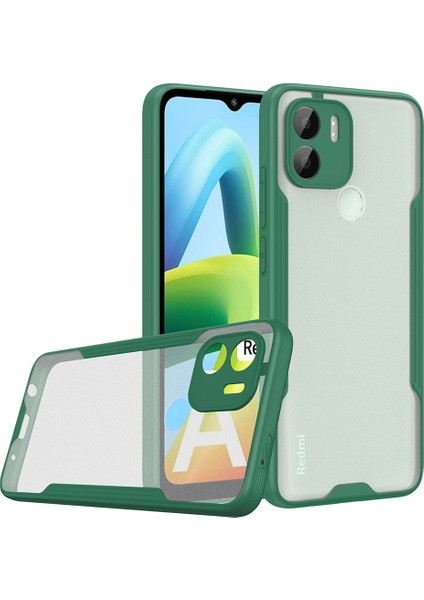Xiaomi Redmi A1 Kılıf Senk Parfe Kapak-Koyu Yeşil