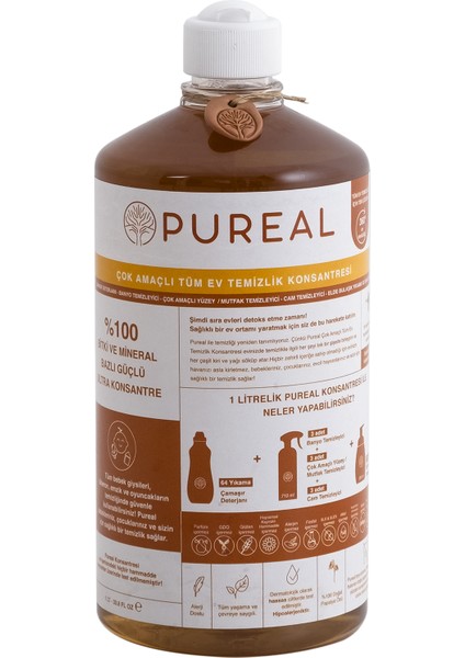 Çok Amaçlı Tüm Ev Temizlik Konsantresi - 1 LT