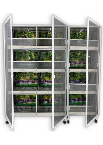 - Model M12 PVC DOLAP - PVC KAFES - PVC SALMA KAFES (MONTAJLI KURULU GÖNDERİM)