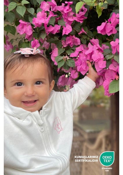 Bebek/çocuk Nakış Detaylı Fermuarlı Sweatshirt