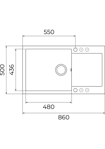 - CLIVO 60 B-TQ WHITE- Ankastre Granit Eviye - Beyaz - 86 cm - 115350006 modelleri
