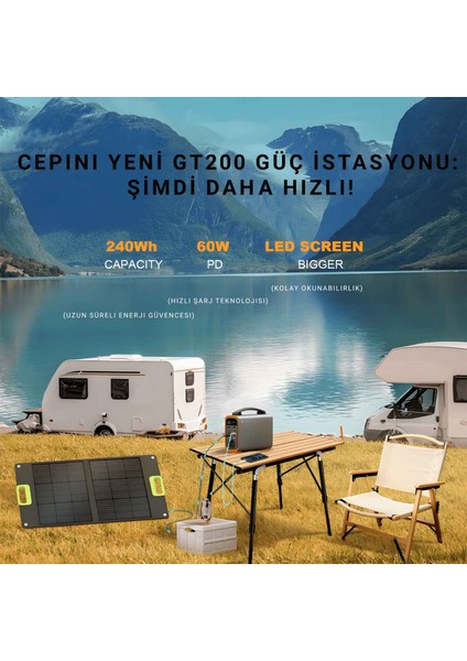 GT200 75000 Mah Taşınabilir Güç Kaynağı Powerbank