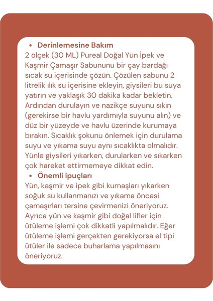 Doğal Yün, Ipek ve Kaşmir Çamaşır Deterjanı - 30 Yıkama fırsatları