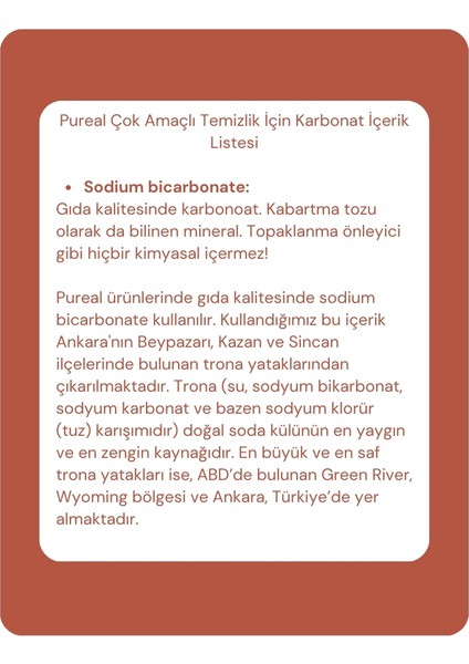 Çok Amaçlı Temizlik Karbonatı modelleri