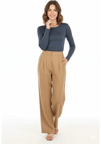 Kadın Düz Renk Uzun Kollu Dar Kesim Bedene Oturan Likralı Turlu Viskon Kumaş Badi