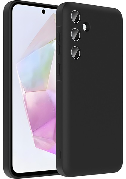 Galaxy A26 Kılıf Kamera Korumalı Kartlık Hazneli Senk Vitra Kapak - Siyah