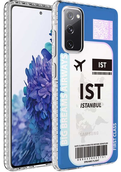 Galaxy S20 Fe Kılıf Airbag Kenarlı Renkli Desenli Silikon Senk Elegans Kapak-No4