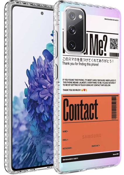 Galaxy S20 Fe Kılıf Airbag Kenarlı Renkli Desenli Silikon Senk Elegans Kapak-No6