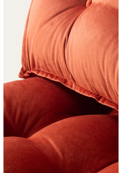 Homedius Mocca Tek Kişilik Katlanır Yatak Uzanma Koltuğu - Kiremit