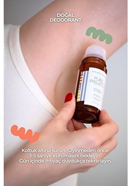 Doğal Roll-on Deodorant Pudrasız Formül 50 ml Tüm Gün Koruma Sağlar