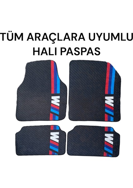 Lüx Oto Halı Paspas Desenli Yıkanabilir Universal (Her Araca Uyumlu)(M Power Siyah)