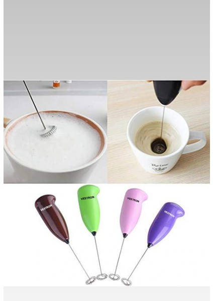 Coffe Whisk Pilli Pratik Metal Çırpıcı Mini Mixer Kahve/Cappucino/Süt Köpürtücü fiyatları
