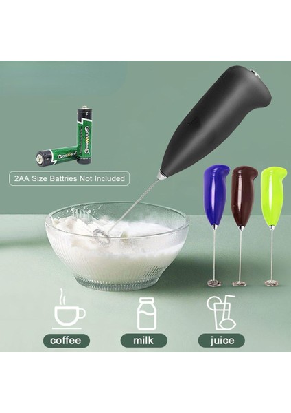 Coffe Whisk Pilli Pratik Metal Çırpıcı Mini Mixer Kahve/Cappucino/Süt Köpürtücü indirimleri