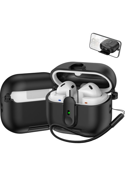 Samsung Galaxy Buds3 Pro / Buds3 Kılıf Anahtar Kilitli Kulaklık Kılıfı, Stand ve Askı (Yurt Dışından)