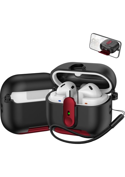 Samsung Galaxy Buds3 Pro / Buds3 Kılıf Anahtar Kilitli Kulaklık Kılıfı, Stand ve Askı (Yurt Dışından)