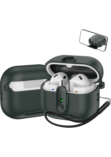 Samsung Galaxy Buds3 Pro / Buds3 Kılıf Anahtar Kilitli Kulaklık Kılıfı, Stand ve Askı (Yurt Dışından)