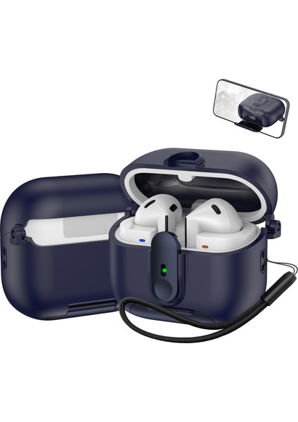 Samsung Galaxy Buds3 Pro / Buds3 Kılıf Anahtar Kilitli Kulaklık Kılıfı, Stand ve Askı (Yurt Dışından)