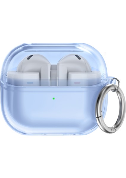 Samsung Galaxy Buds3 / Buds3 Pro Halka Kancalı Şeffaf Tpu Kulaklık Koruyucu Kılıf (Yurt Dışından)