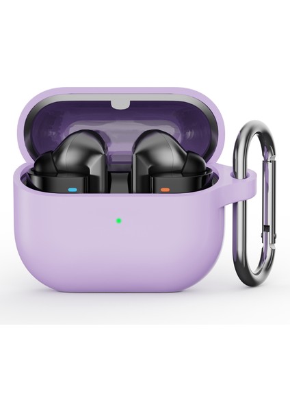 Samsung Galaxy Buds3 Pro Silikon Kılıf Kulaklık Koruyucu Kılıf ve Karabina (Yurt Dışından)