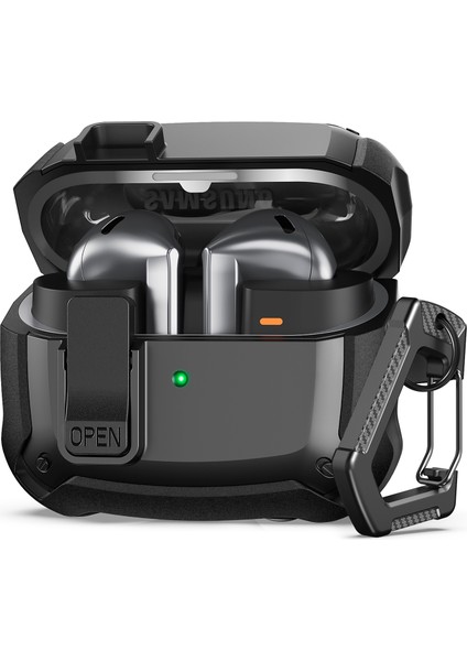 Samsung Galaxy Buds3 / Buds3 Pro Kılıfı Tpu Düşmeye Karşı Koruyucu Kulaklık Kılıfı ve Karabina (Yurt Dışından)