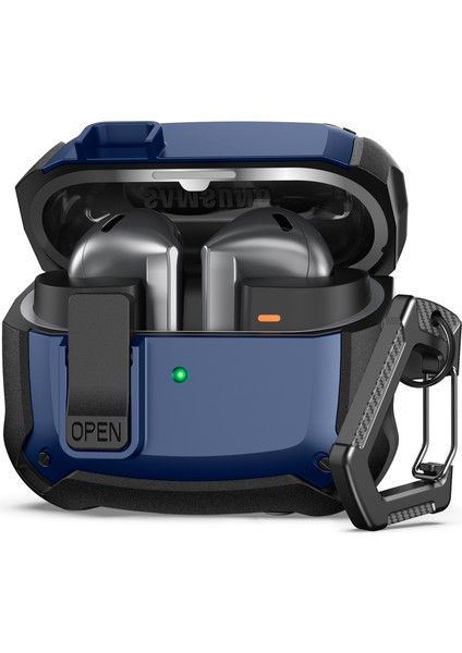 Samsung Galaxy Buds3 / Buds3 Pro Kılıfı Tpu Düşmeye Karşı Koruyucu Kulaklık Kılıfı ve Karabina (Yurt Dışından)