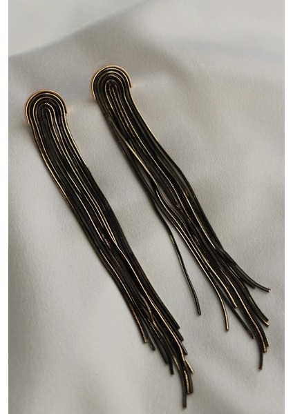 Altın Kaplama Uzun Şelale Kesim Zincir Küpe fırsatları