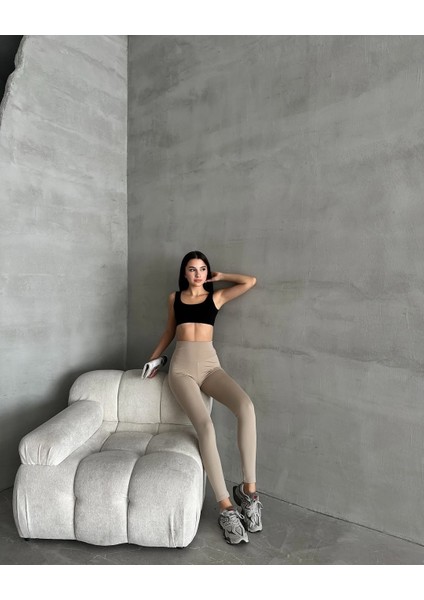 Kadın Yüksel Bel Korse Detay Toparlayıcı Tayt modelleri