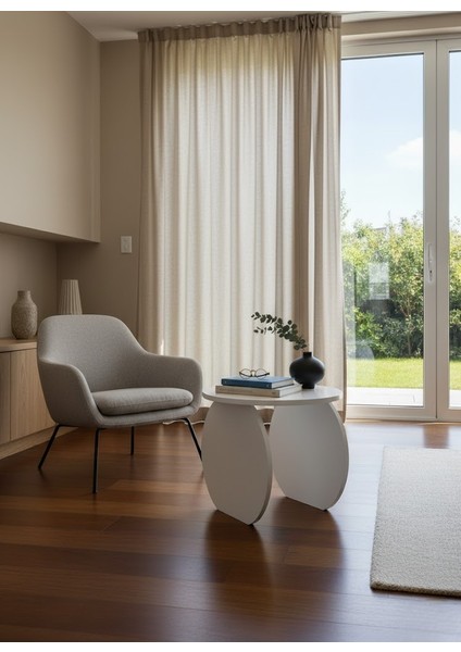 Modern Tasarım Orta Sehpa-Zigon Sehpa– Beyaz 50X44CM fiyatları