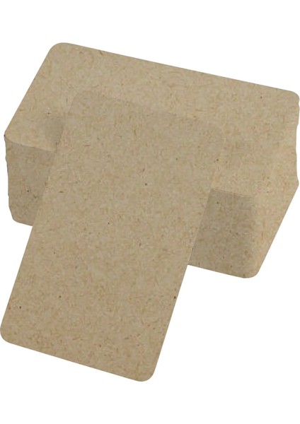 Boş Kelime Kartları 5x8 cm - 50 Adet Oval Kenarlı | Tabu &amp; Not Kartları - Kraft