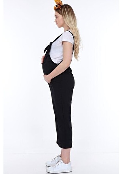 MYRA6102 Koyu Lacivert Hamile Salopet Pamuklu Kumaş ile Günlük Rahat Kullanım modelleri