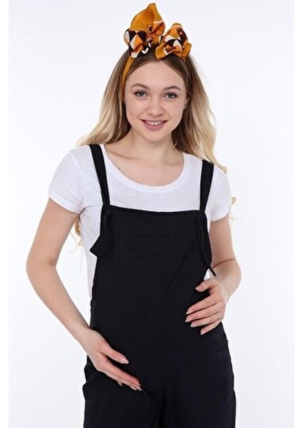 MYRA6102 Koyu Lacivert Hamile Salopet Pamuklu Kumaş ile Günlük Rahat Kullanım fırsatları