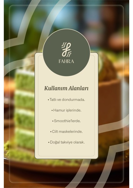 Antep Fıstığı Tozu 100G – Enerjiye, Zindeliğe ve Tatlı Lezzetlere Destek 100G modelleri