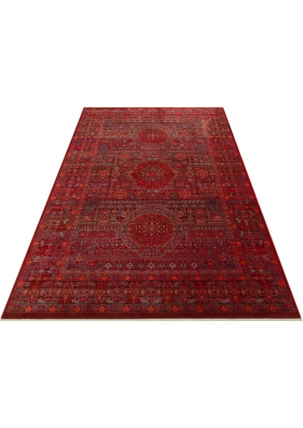 Pietra PTA 21 Kırmızı - Klasik Tasarımlı, Sıcak Renk Tonlarında Yumuşak Dokulu Makine Halısı