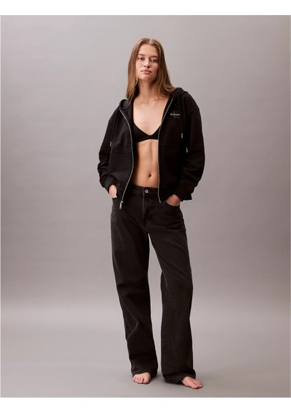 Ck LV047B270G Monologo French Terry Fz Bf Hood Kadın Sweatshırts fırsatları