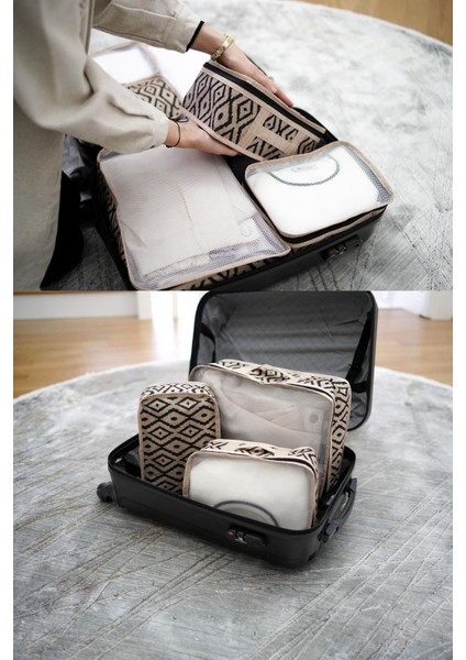 3'lü Set Bavul Içi Seyahat Çantası Seti Düzenleyici Valiz Içi Organizer fırsatları