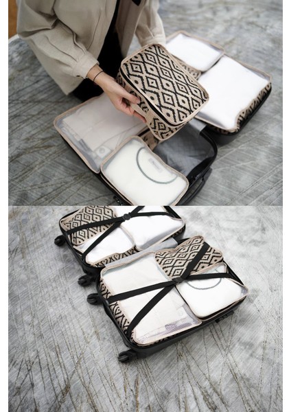 3'lü Set Bavul Içi Seyahat Çantası Seti Düzenleyici Valiz Içi Organizer indirimleri