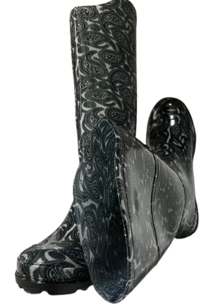 Kadın Gri Desenli 35 cm Uzun Bahçe Yağmur Çizmesi EMKK309-210 indirimleri