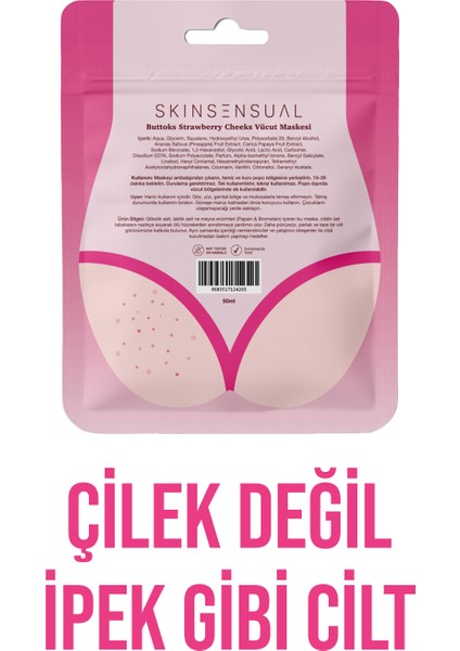 Buttoks Strawberry Cheeks Vücut Maskesi | Çilek ve Tavuk Derisi Görünümüne Elveda | 2 Parça fırsatları