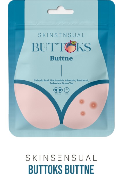 Buttoks Buttne Vücut Maskesi | Vücut Sivilceleri ve Pürüzlere Karşı | 2 Parça